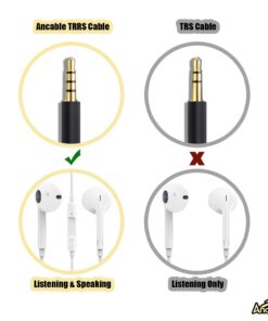 3.5mm TRRS AUX Cable, Ancable 3 Ft Cord 3.5mm Screen-to-Screen Audio and Video AV AUX Cable for Insignia Dual Screen Portable DVD Player 3-Feet 1-Pack 9 61hw9R YjeL