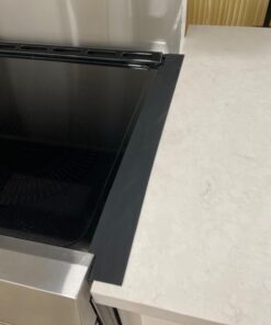 Silicone Stove Counter Gap Cover / Filler by Kindga 25" Long, Sealing Spills Between Kitchen Appliances Washing Machine and Stovetop, Set of 2 (Black) 25" Black 32 61hwF1mh pL