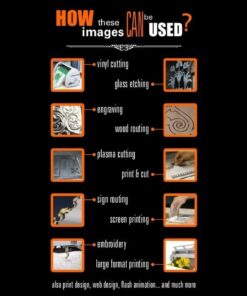 Sign Clipart, Design Elements, Scrolls, Floral, Flourishes, Ornamental Panels Frames Vinyl Cutter Plotter Vector Clip Art Images, Graphics on CD [includes Sign 15 61hz0rgig7L