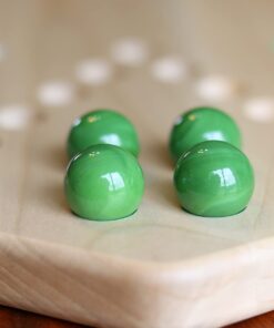 AmishToyBox.com Wahoo Marble Game Board Set - 20" Wide - Solid Maple Wood - Double-Sided - with Large 18mm Marbles and Dice Included 12 61hzsxGXzAL