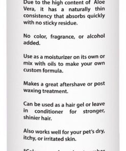 Alternative view of Organic Aloe Vera Gel from 100% Pure Aloe Barbadensis Leaf - Skin Care for Face, Body, After Sun, Sunburns - Great as Aftershave, Hair Gel, or Leave In Conditioner - USDA Certified Organic, 12 fl. oz.