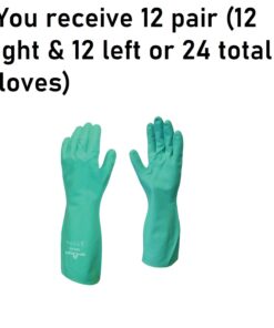 SHOWA 730 Nitrile Cotton Flock-lined Chemical Resistant Glove, X-Small (Pack of 12 Pairs) 7 61i5FHeHTeL