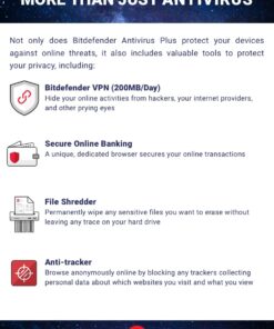 Bitdefender Total Security 2024 – Complete Antivirus and Internet Security Suite – 5 Devices | 1 Year Subscription | PC/Mac | Activation Code by Mail Mailed Keycard 14 61i6EKI1NCL