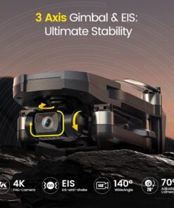 Holy Stone HS720R 3 Axis Gimbal GPS Drones with Camera for Adults 4K EIS; FPV RC Drone, Foldable Quadcopter with 10000 Feet Video Transmission Control Range, Brushless Motor, Follow Me, Auto Return 25 61i77rpDcLL
