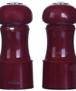 Alternative view of Trudeau 4.5" Salt & Pepper Set Salt and Pepper Shakers, Burgundy