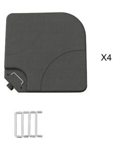 Best Choice Products 4-Piece 155lb Capacity Heavy-Duty Cantilever Offset Patio Umbrella Stand Square Base Plate Set w/Easy-Fill Spouts for Water or Sand - Black 24 61i7pZa1x6L