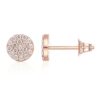 PAVOI 14K Gold Plated Sterling Silver Post Stud Earrings for Women | Pave CZ Mini Disc | Gold Earrings for Women Rose Gold 2 61iE0Pt4yvL