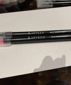 ARTEZA Real Brush Pens, 48 Watercolor Pens for Dynamic Watercolor Effects and Calligraphy, Flexible Nylon Brush Tips, Paint Markers Perfect for Drawing, Journaling, Artistic Projects, and Gift 49 39 61iFKnDyoTL