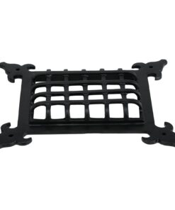 A29 Hardware Cast Iron Speakeasy Door Grill/Grille with Viewing Door, Black Powder Coat Finish, Medium Size Medium-Black 36 61iI2vQICaL