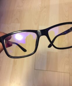 J+S Vision Blue Light Blocking Glasses | Computer Gaming/Working Glasses for Women Men | Anti Eyestrain Fatigue UV Glare Haka - Classic Rectangular Frame Haka - Black Frame - Low Color Distortion Lens 35 61iIngd4HfL