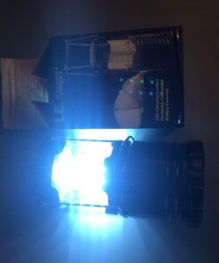 Lepro LED Camping Lantern, Super Bright, Battery Powered, IPX4 Water Resistant, Portable Emergency Lights for Hurricane, Storms, Outages, Collapsible, 2 Packs 40 61iIx1amB L