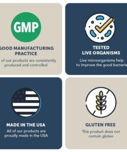 Vitamin Bounty Pro-50 Probiotics - 13 Probiotic Strains, Gut Health, Digestive Health, Probiotic for Women and Men, Delayed Release Capsule with Prebiotic Greens - 60 Capsules 60 Count (Pack of 1) 28 61iJLeLSyjL