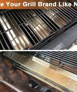 Hisencn Replacement Parts for Chargriller 3001, 3008, 3030, 4000, 5050, 5252 Gas Grill, Burner Tube, Heat Plate, Porcelain Cast Iron Cooking Grates, Ignitor for Chargriller 3 Burner Gas Grill Silver 15 61iKYHpsbkL 1