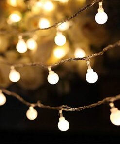 RaThun Globe String Lights 49 Feet 100 led,8 Modes Fairy Plug in Indoor String Lights for Bedroom,Classroom,Outdoor, Patio,Garden,Party,Wedding-Warm White 49.2ft string lights plug in 29 61iMIJOE03L