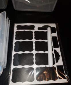 Vtopmart Large Food Storage Containers 5.2L / 176oz, 4 Pieces BPA Free Plastic Airtight Food Storage Canisters for Flour, Sugar, Baking Supplies, with 4 Measuring Cups and 24 Labels, Blue 5.2L--4.7quart 41 61iN2UqMy3L