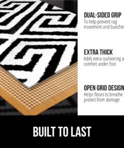 Alternative view of Gorilla Grip Extra Strong Rug Pad Gripper, 5x7 FT, Grips Keep Area Rugs Safe and in Place, Thick Slip and Skid Resistant Pads for Hard Floors Under Carpet Mat Cushion and Hardwood Floor Protection 5' x 7'