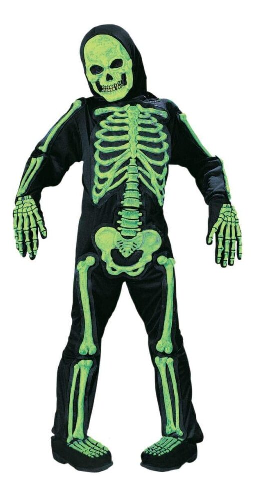 Fun World boys Green Skelebones Medium 8 - 10 Multicolor