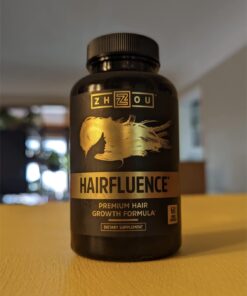 Zhou Hairfluence, Hair Growth Supplement with Biotin 5000mcg, Collagen, Keratin, Vitamin A, C, D3 & B12, Stronger Hair Skin and Nails, Non-GMO, Gluten Free, 60 Veg Caps 52 61iPhjfGfqL