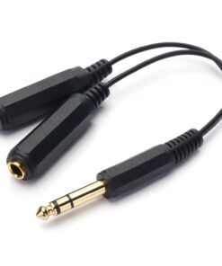 Disino 1/4 Splitter, 1/4" TRS Stereo Male to Dual 1/4" TRS Stereo Female Y Splitter Cable Quarter Inch Splitter Cord - 8 Inch / 20cm 20 61iQRUKi37L
