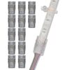 4 Pin LED Connector for Waterproof 5050 LED Strip Light- Strip to Wire Quick Connection (12Pcs 4-Pin Strip to Wire Connectors) 12Pcs 4-Pin Strip to Wire Connectors 45 61iS40DD nL