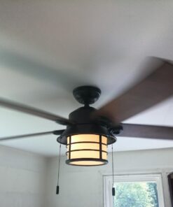 Hunter Fan Company Fan Key Biscayne Indoor/Outdoor Ceiling Fan with 2 LED Lights and Pull Chain Control, Weathered Zinc Finish, 54 Inch 40 61iVvjSjTtL