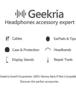 Geekria Flex Fabric Headband Cover Compatible with Bose QuietComfort 2, QuietComfort 15, QC2, QC15 Headphones, Head Cushion Pad Protector, Replacement Repair Part, Easy DIY Installation (Black) Black 33 61iVyaqmuaL
