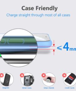 Yootech Wireless Charger,10W Max Fast Wireless Charging Pad Compatible with iPhone 15/15 Plus/15 Pro Max/14/13/SE 2022/12/11/X/8,Samsung Galaxy S22/S21/S20,for AirPods Pro 2(No AC Adapter) Black/Black 27 61iWe5UkaVL