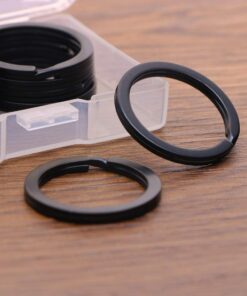 Shapenty 1 Inch/25mm Diameter Metal Flat Split Key Chains Rings for Home Car Keys Attachment (Black,10PCS/Box) 23 61iWjk0ozhL