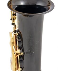 Lazarro Professional Black-Gold Keys Eb E Flat Alto Saxophone Sax, 11 Reeds, Case & Many Extras - 24 COLORS Available - 360-BK BLACK/GOLD Keys 18 61iZgYdVcfL