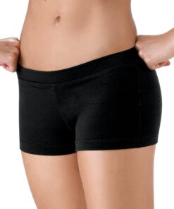 Capezio Girls' Boy Cut Low Rise Short Big Girls (7-16) Medium Black 11 61ibyEAgUAL