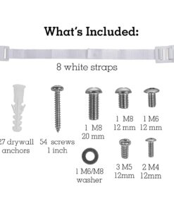 Bébé Earth Anti-Tip Straps (8-Pack) - Baby Proofing & Child Safety Kit, White 22 61idL9y1rzL 2
