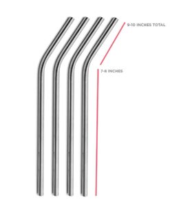 SipWell Extra Long Stainless Steel Drinking Straws Set of 4, metal Straws reusable for 30 oz Tumbler and 20 0z Tumbler, | Fits all Yeti SIC Simple Modern Tumblers, Cleaning Brush Included. 10 Inches Long - 6mm 20 61ijLJIC4OL
