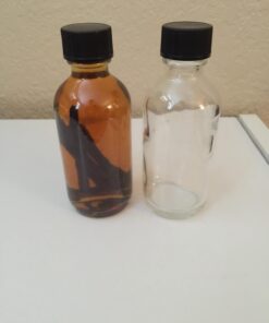 Premium Vials B26-12 Boston Round Glass Bottle with Cap, 2 oz Capacity, Clear (Pack of 12) 17 61ikF4omc6L