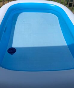 Intex 56483EP Inflatable 8.5' x 5.75' Swim Center Family Pool for 2-3 Kids, Backyard Splash Pool for Children 6+ Years Old, 198-Gallons, Blue & White Family Swim Center 45 61ilghuQKkL