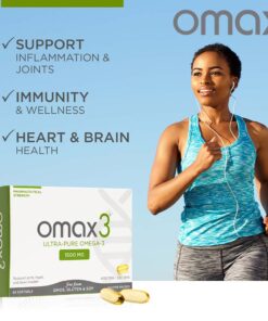 Omax3 Natural Omega 3 Fish Oil Pills 1500 MG EPA DHA - Omega3 Fatty Acid Muscle & Joint Support Supplements - Gluten Free, Wild Caught, Non GMO, 30-Day Supply Blister Packed (1 Box) 60 Count (Pack of 1) 17 61imQxsQPvL