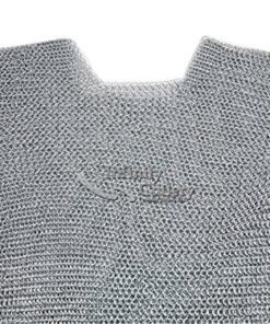 Chain Mail Haulberk Long Shirt w/ Head Coif Knight Armor SCA 7 61in5Gt7x7L