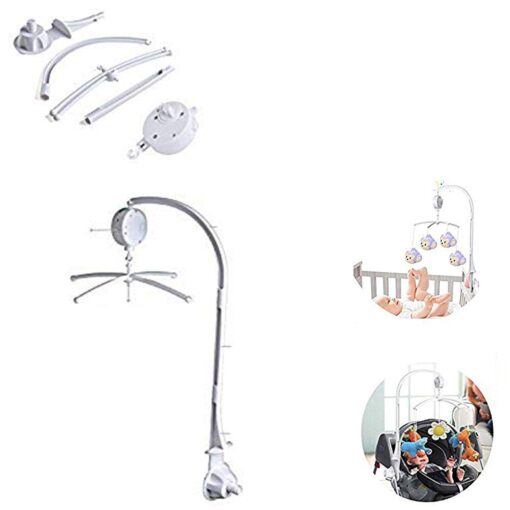 26 Inch (66 cm) Baby Crib Mobile Bed Bell Holder Music Box Holder Arm Bracket Baby Bed Stent Set Mobile Hanger Set for Baby Bed Mobile Bed