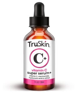 TruSkin Vitamin C-Plus Super Serum, Anti Aging Anti-Wrinkle Facial Serum with Niacinamide, Retinol, Hyaluronic Acid, and Salicylic Acid, 1 oz 1 Fl Oz (Pack of 1) 29 61ir5rDaWzL