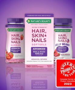 Nature's Bounty Advanced Hair, Skin & Nails, Argan-Infused Vitamin Supplement with Biotin and Hyaluronic Acid, 150 Rapid Release Softgels 29 61it0qpvTfL 1