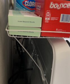 Household Essentials 05100 Rear Display Over-The-Washer Storage Shelf | Organize and Store Laundry Room Supplies | White 38 61ivQd7pqL