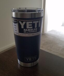 YETI Rambler 20 oz Stainless Steel Vacuum Insulated Tumbler w/MagSlider Lid Navy 1 Count (Pack of 1) 33 61ivVtYowL