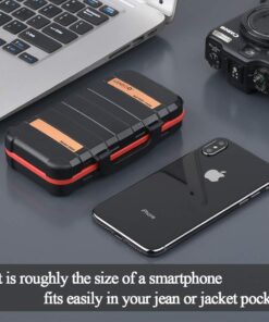 Camera Battery and Memory Card Storage Case, SD CF Memory Cards Holder Case, Waterproof & Shockproof Plastic Tank Organizer for Nikon, Canon Camera Batteries, Good for Outdoor Travel Use 21 61iwqIitAwL