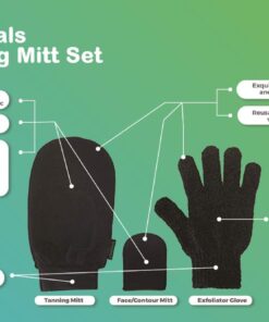 Skinerals Double-Sided Ultra Soft Applicator Mitt, Soft Self Tanning Mitt for a Perfect Finish, with Exfoliator Glove and Face Mitt for a Smooth and Even Self Tan, Ultimate Mitt for Self Tanner, 3 ct Mitt Set Only 24 61ixhK2NrwL