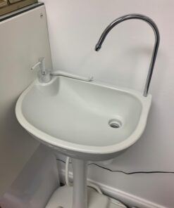 SereneLife Portable Camping Sink w/Towel Holder & Soap Dispenser - Hand Wash Basin Stand w/Rolling Wheels - For Outdoor Events, Gatherings, Worksite & Camping White Standard Towel Holder & Dispenser 36 61ixq8PyRmL 1