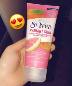 St. Ives Radiant Skin Face Scrub For Dull Skin Pink Lemon and Mandarin Orange Dermatologist-Tested Face Wash Scrub With 100 percent Natural Exfoliants 6 oz Pink Lemon & Mandarin Orange 6 Ounce (Pack of 1) 37 61j2GFJUhNL