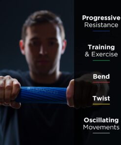 THERABAND FlexBar, Tennis Elbow Therapy Bar, Relieve Tendonitis Pain & Improve Grip Strength, Resistance Bar for Golfers Elbow & Tendinitis, Blue, Heavy, Advanced Original Blue - Heavy 14 61j3Ymu2UOL
