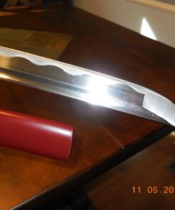 MAKOTO Handmade Sharp Samurai Shirasaya Sword Rosewood Burgundy Red Scabbard Saya 38 61j4mbTqYgL