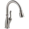 Delta Faucet Leland Brushed Nickel Pull Down Kitchen Faucet, Magnetic Docking Spray Head, SpotShield Stainless Steel, 9178-SP-DST Without Soap Dispenser Standard