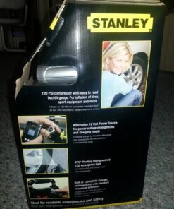 STANLEY J5C09 Portable Power Station Jump Starter 1000 Peak Amp Battery Booster, 120 PSI Air Compressor, USB Port, Battery Clamps 1,000 Peak Amps 82 61jC1faLlyL