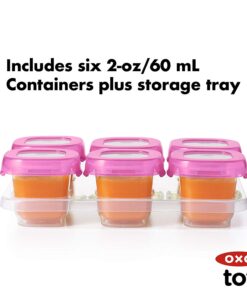 OXO Tot 2 ounce Baby Blocks Food Storage Containers, Pink 19 61jCaDbnLGL